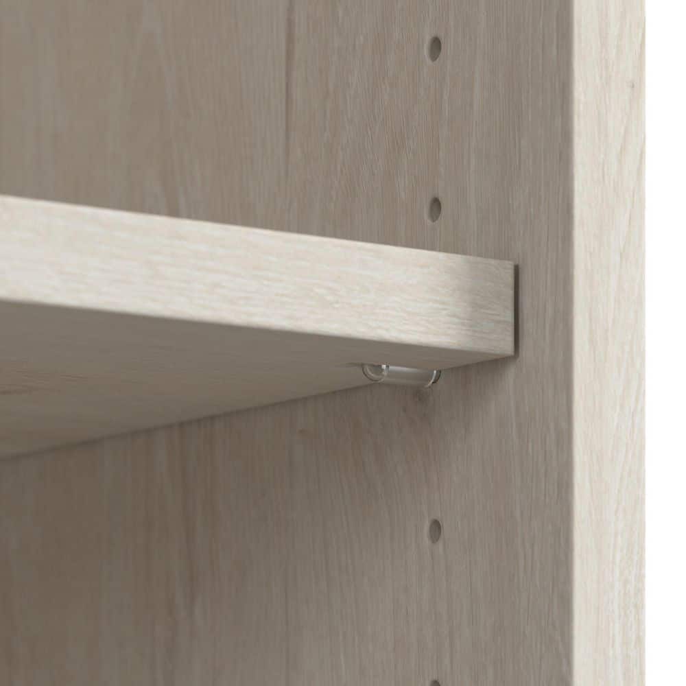 Lennox 46'' Linen White Oak Farmhouse Buffet Cabinet with Glass Doors