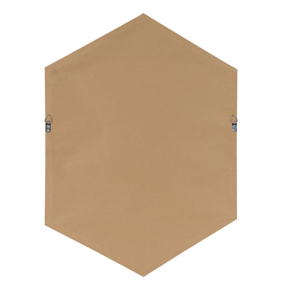 31" Sophisticated Silver Beveled Hexagon Wall Mirror