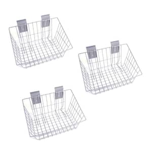 15 in. L x 11 in. W x 8 in. H Slatwall Medium Wire Basket (3-Pack)