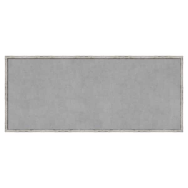 Shiplap White Narrow 49 in. x 21 in Framed Magnetic Board