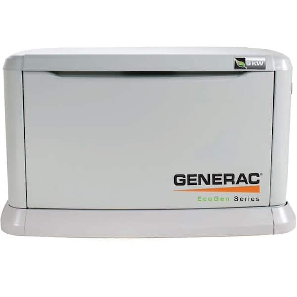 Generac 6,000-Watt Liquid Propane-Fueled Automatic Air Cooled Backup Standby Generator for Off-Grid Alternative Energy Systems