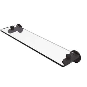 Tribecca Collection 22 in. Glass Vanity Shelf with Beveled Edges in Oil Rubbed Bronze
