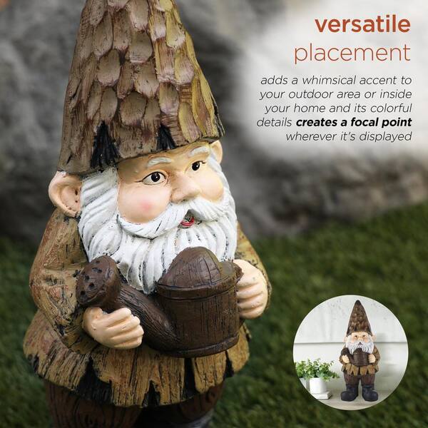 Alpine Corporation 16 in. H Indoor/Outdoor Garden Gnome with