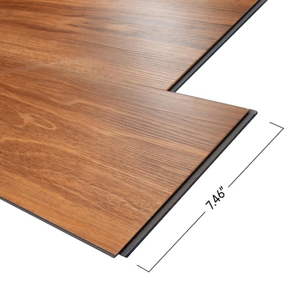 Walnut Glen 22 MIL x 7.4 in. W x 59.5 in. L Waterproof Click Lock Luxury Vinyl Plank Flooring (21.5 sqft/case)