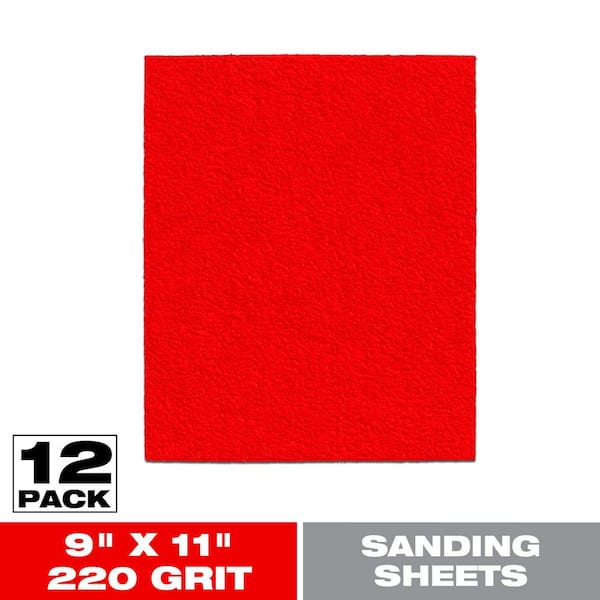 3-2/3 in. x 9 in. 1/3 Sheet 400-Grit Wet/Dry Sanding Sheets (10-Pack)
