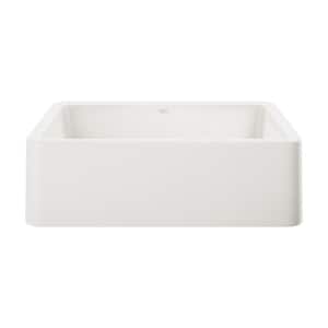 IKON Farmhouse Apron-Front Granite Composite 33 in. Single Bowl Kitchen Sink in White