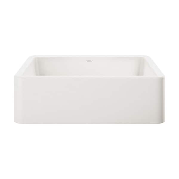 Blanco IKON Farmhouse Apron-Front Granite Composite 33 in. Single Bowl Kitchen Sink in White