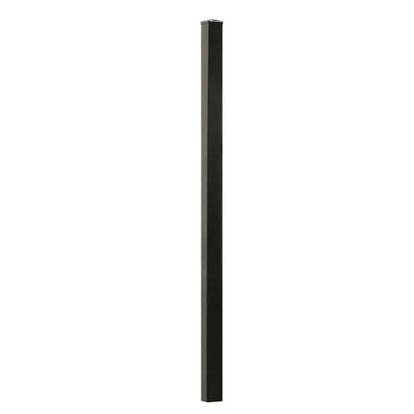 Barrette Outdoor Living Standard-Duty 2 in. x 2 in. x 8-7/8 ft. Pewter Aluminum Fence Blank Post