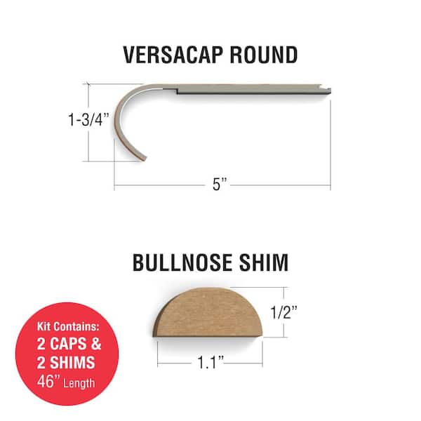 VERSATRIM Pinecrest 6.5 mm x 46 in. x 5 in. Exact Match Round Nose