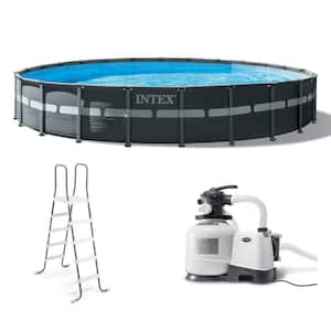 24 ft. x 52 in. Ultra XTR Frame Round Swimming Pool Set with Sand Filter Pump