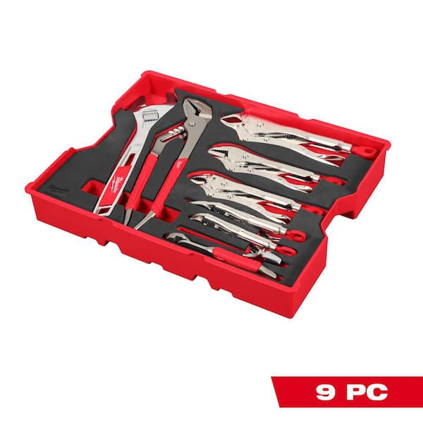 Pliers & Wrench Set with Tray for PACKOUT Drawers (9-Piece)