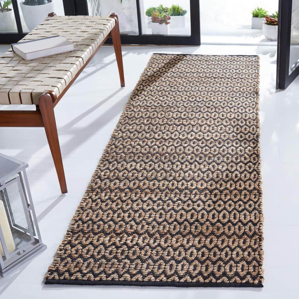 Natural Fiber 2 ft. x 5 ft. Natural/Black Striped Woven Runner Rug price history on PriceWatchPro