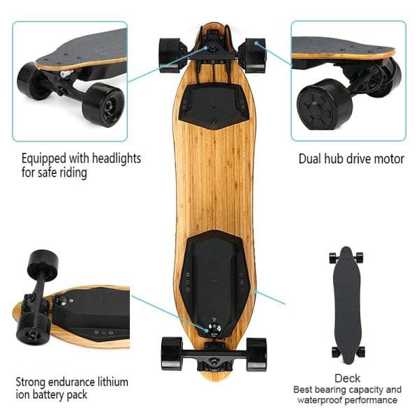 Bibliography Transient skinny 38.19 in. L x 10.83 in. W x 5.71 in. H Electric Skateboard with Remote  Control Black CU34807112 - The Home Depot