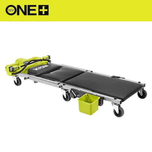 ONE+ 18V Cordless Automotive Dual Function 400 lb. Capacity, 800 Lumen Lighted Mechanic Garage Creeper Seat (Tool Only)