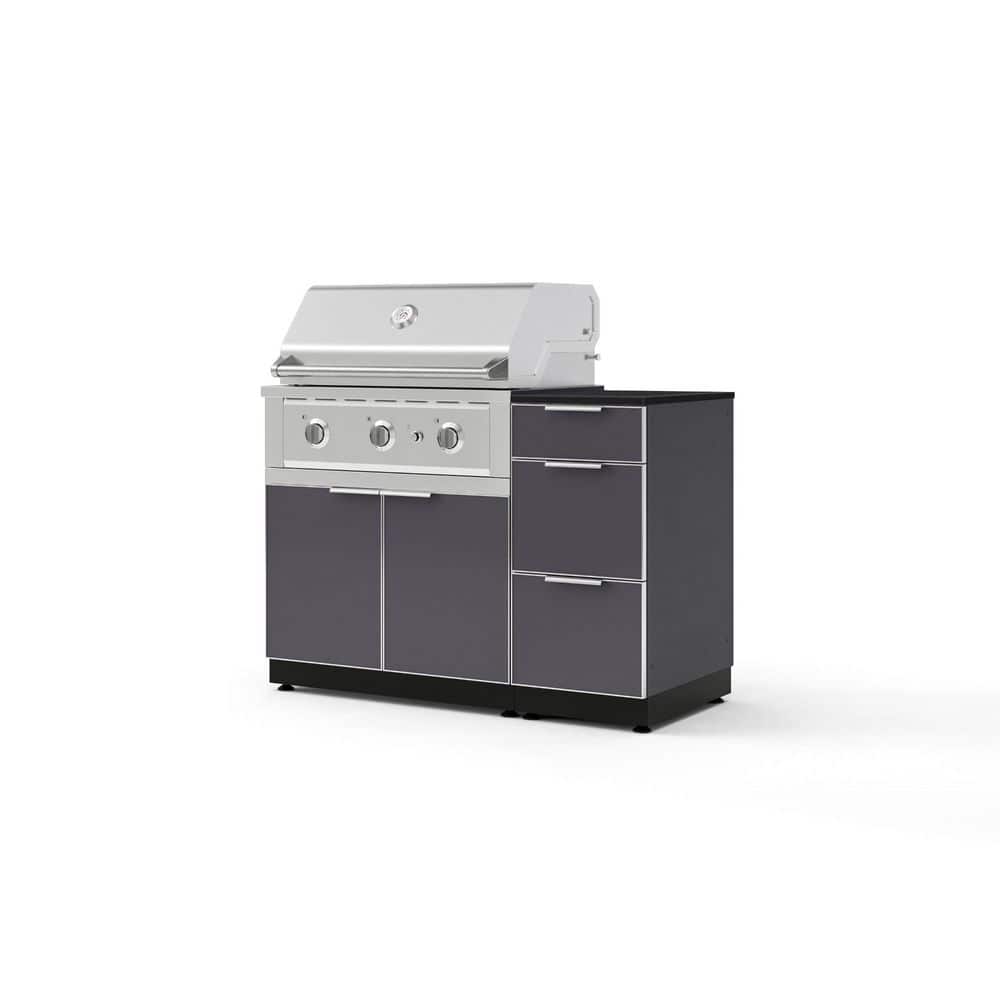 "Outdoor Kitchen 4-Piece 3-Burners Natural Gas Grill Island in Gray w/33"" Performance Grill & Dekton in Sirius-Countertop" price history on PriceWatchPro