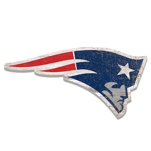 NFL Indoor New England Patriots Distressed Logo Cutout Wood Sign