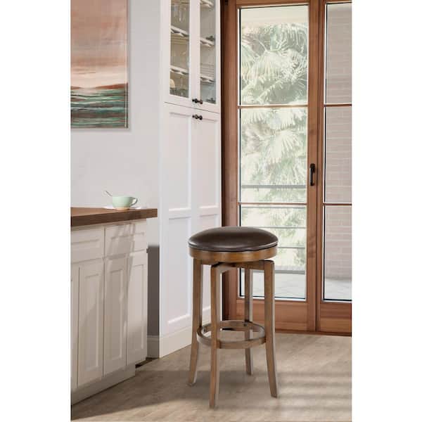Hillsdale Furniture Brendan 25 in. Brown Backless Counter Stool