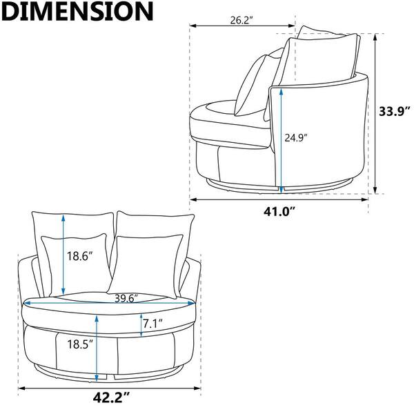 dfs cuddle chair dimensions