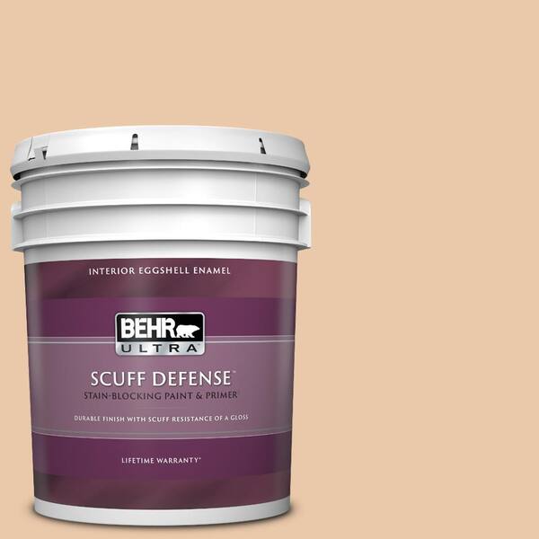 BEHR ULTRA 5 gal. #S250-2 Almond Biscuit Extra Durable Eggshell Enamel Interior Paint & Primer