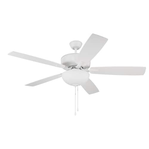 Pro Plus-211 52 in. Indoor Dual Mount White Ceiling Fan with Optional LED White Bowl Light Kit Lighting
