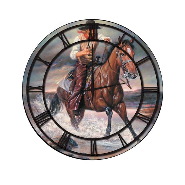 Unbranded "The Crossing" Full Coverage Art and Black Numbers Imaged Wall Clock