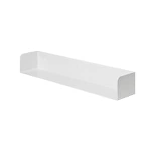 SHOWCASE 31.5 in. x 5.9 in. x 4.5 in. White Steel Decorative Wall Shelf with Brackets