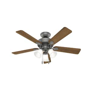 Swanson 44 in. Integrated LED Indoor Matte Silver Ceiling Fan