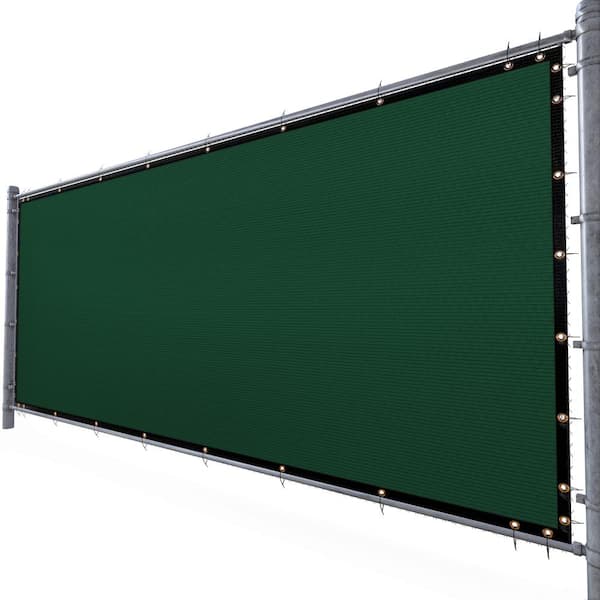 ALEKO Fence Privacy Screen With Grommets Outdoor Windscreen 4 x 50Ft Dark Green 