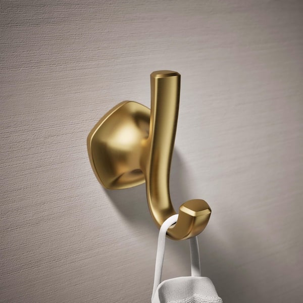 Sundae J-Hook Robe in Vibrant Brushed Moderne Brass