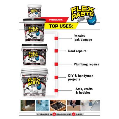 Flex Paste 9 fl. oz. Black All-Purpose Strong Watertight Sealant (4-Pack)