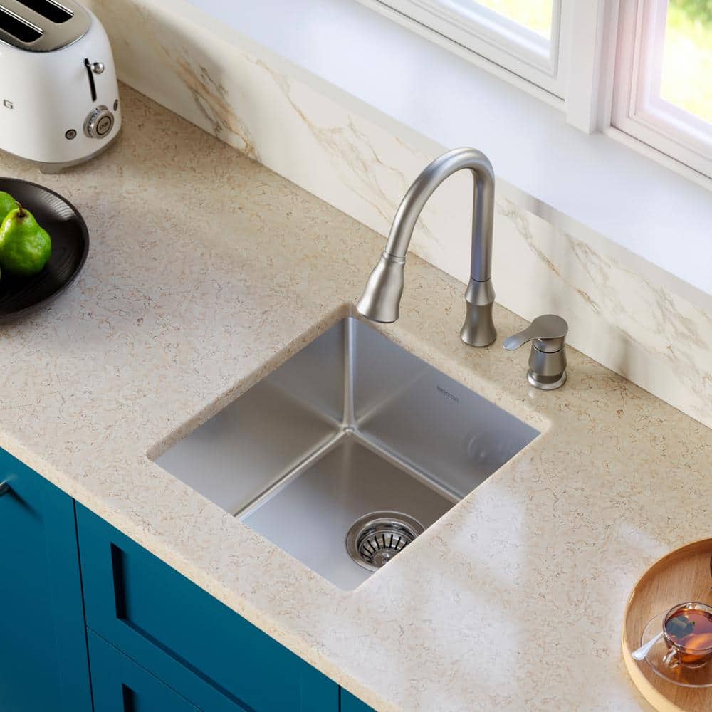 Satin Brushed Stainless Steel Single Bowl Undermount Kitchen Sink