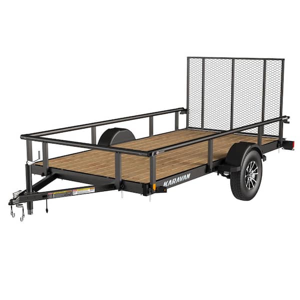 Karavan 6 ft. x 12 ft. Wood Floor Utility Trailer Kit w/ Patented Pivot Down Rail System
