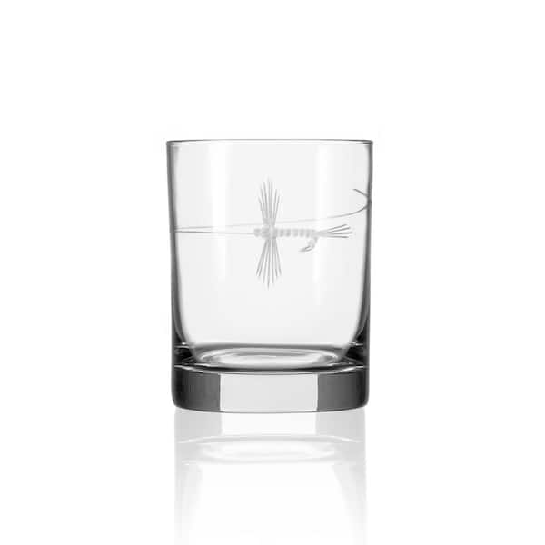 Rolf Glass Fly Fishing 13 fl.oz Clear Double Old Fashioned Glasses