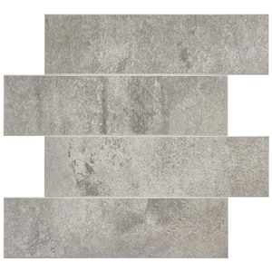 Macadam Aged Stone 11.81 in. x 10.82 in. 3.5mm Stone Peel and Stick Backsplash Tiles (8pcs/7.12 sq.ft Per Case)