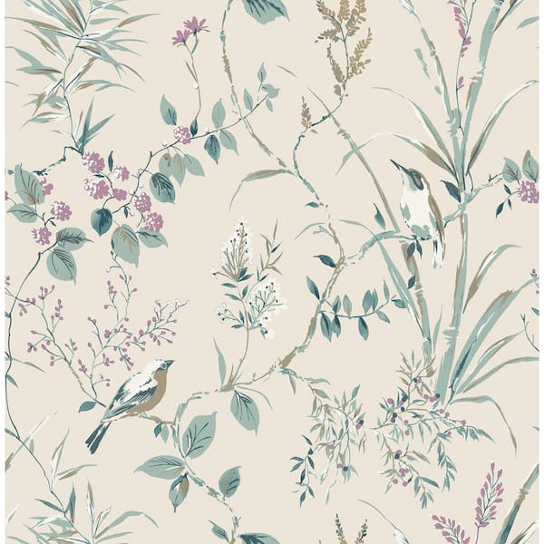 Fine Decor Mariko Blue Botanical Non-Pasted Wallpaper Sample
