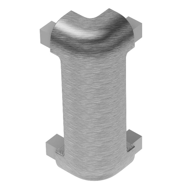 Schluter Rondec-CT Brushed Chrome Anodized Aluminum 1/2 in. x 2-5/64 in. Metal 90 Degree Outside Corner