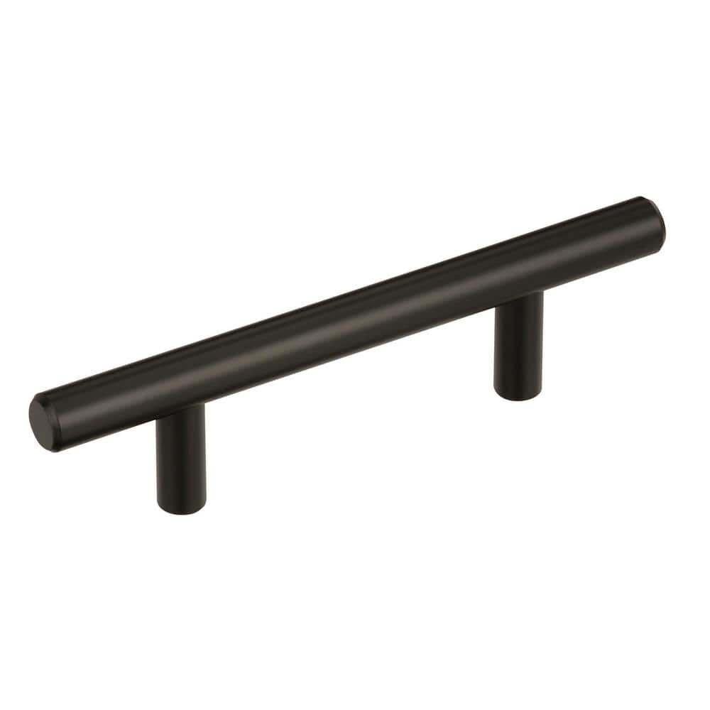 Bar Pulls 3 in. (76mm) Modern Black Bronze Bar Cabinet Pull