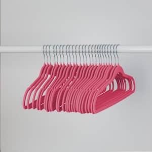 Pink Flocked Suit Hanger - 25 Pack
