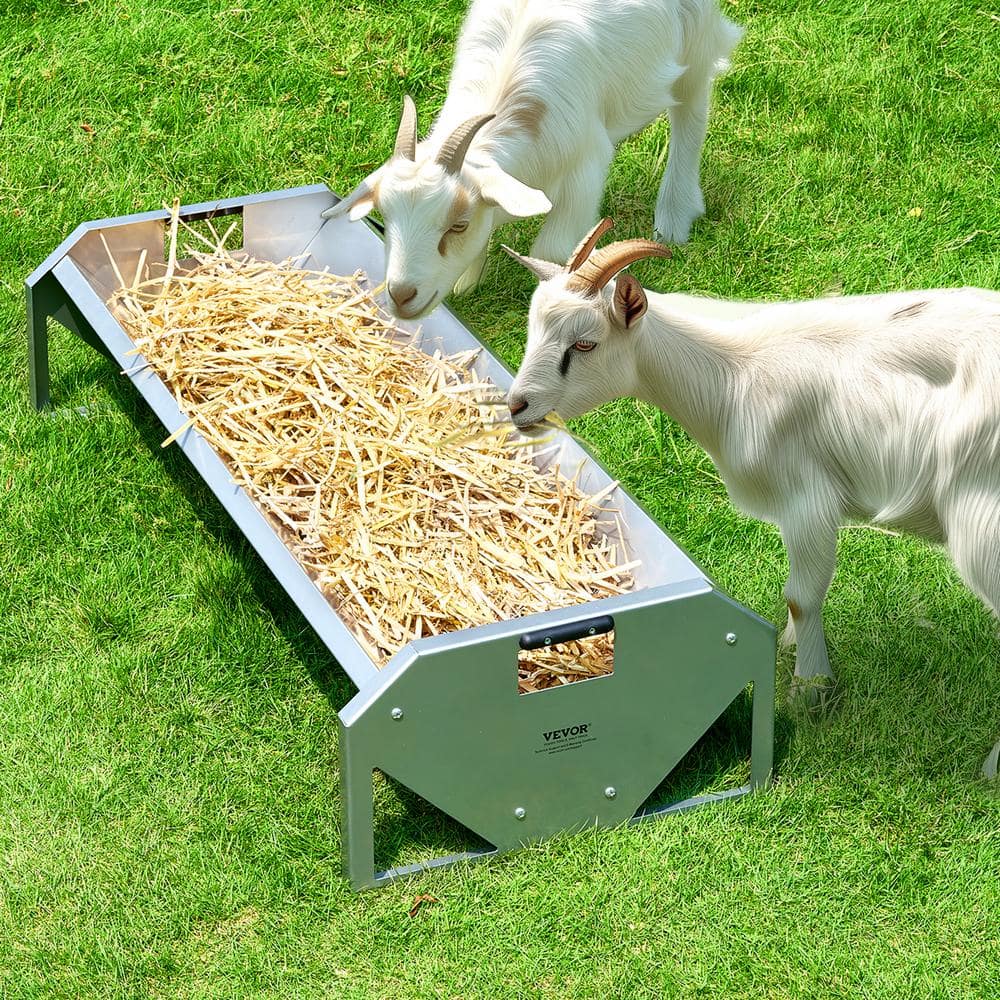 Heavy Duty Galvanized Steel Goat Hay Feeder, 45"