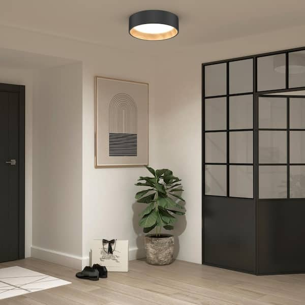 black hallway ceiling light