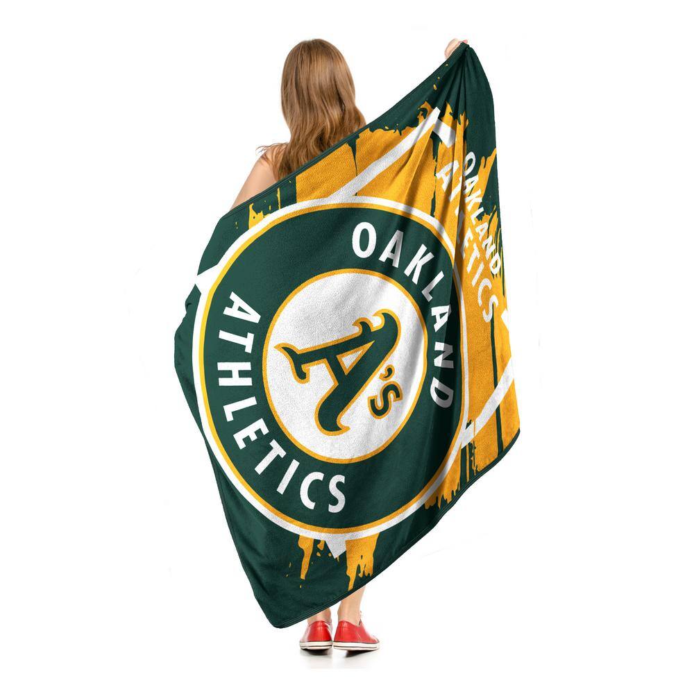 Athletics Team Logo Micro Raschel Throw Blanket