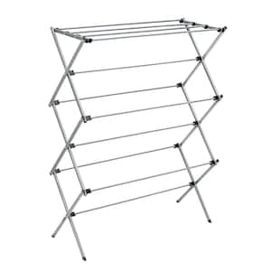 29 in. W x 42 in. H Silver Steel Oversized Collapsible Drying Rack