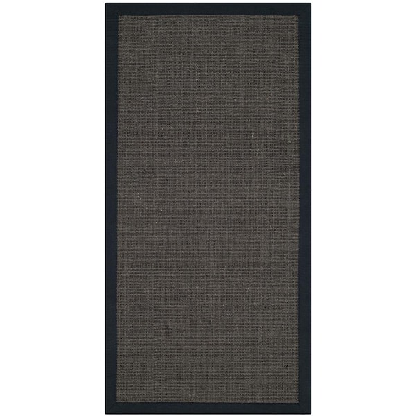 SAFAVIEH Natural Fiber Charcoal Doormat 3 ft. x 4 ft. Border Area Rug