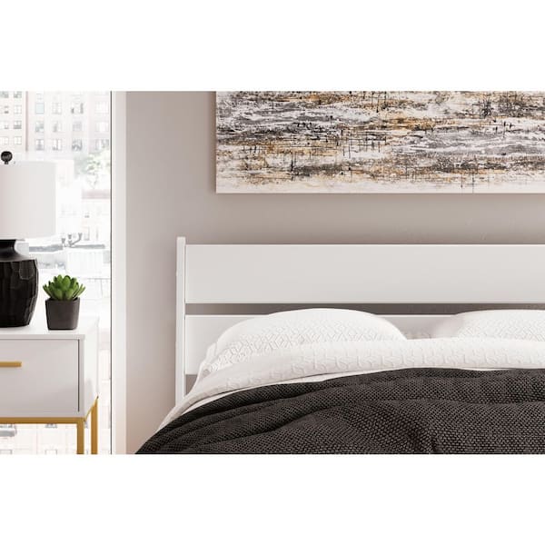 Socalle White Full Panel Headboard