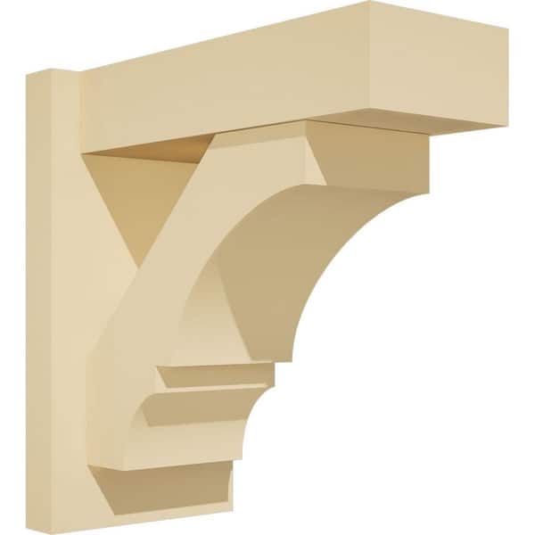 Ekena Millwork Balboa 7 in. W x 14 in. H x 14 in. D Signature Urethane Polyurethane Outlooker with Block Ends