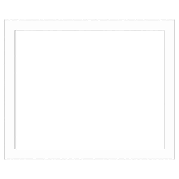 Amanti Art Basic White Narrow 33 in. x 27 in. Wood Framed Dry Erase Magnetic Memo Board