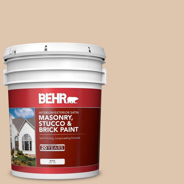 BEHR 5 gal. #PPU4-08 Plateau Satin Interior/Exterior Masonry, Stucco and Brick Paint