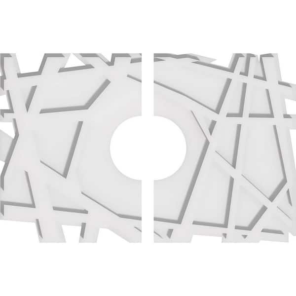 22 in. x 14.62 in. x 1 in. Novo Architectural Grade PVC Contemporary Ceiling Medallion (2-Piece)