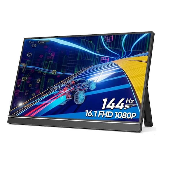 16.1 in. 144Hz Portable Gaming Monitor 1080P FHD HDR Screen with Kickstand Ultra Slim Eye Care Design