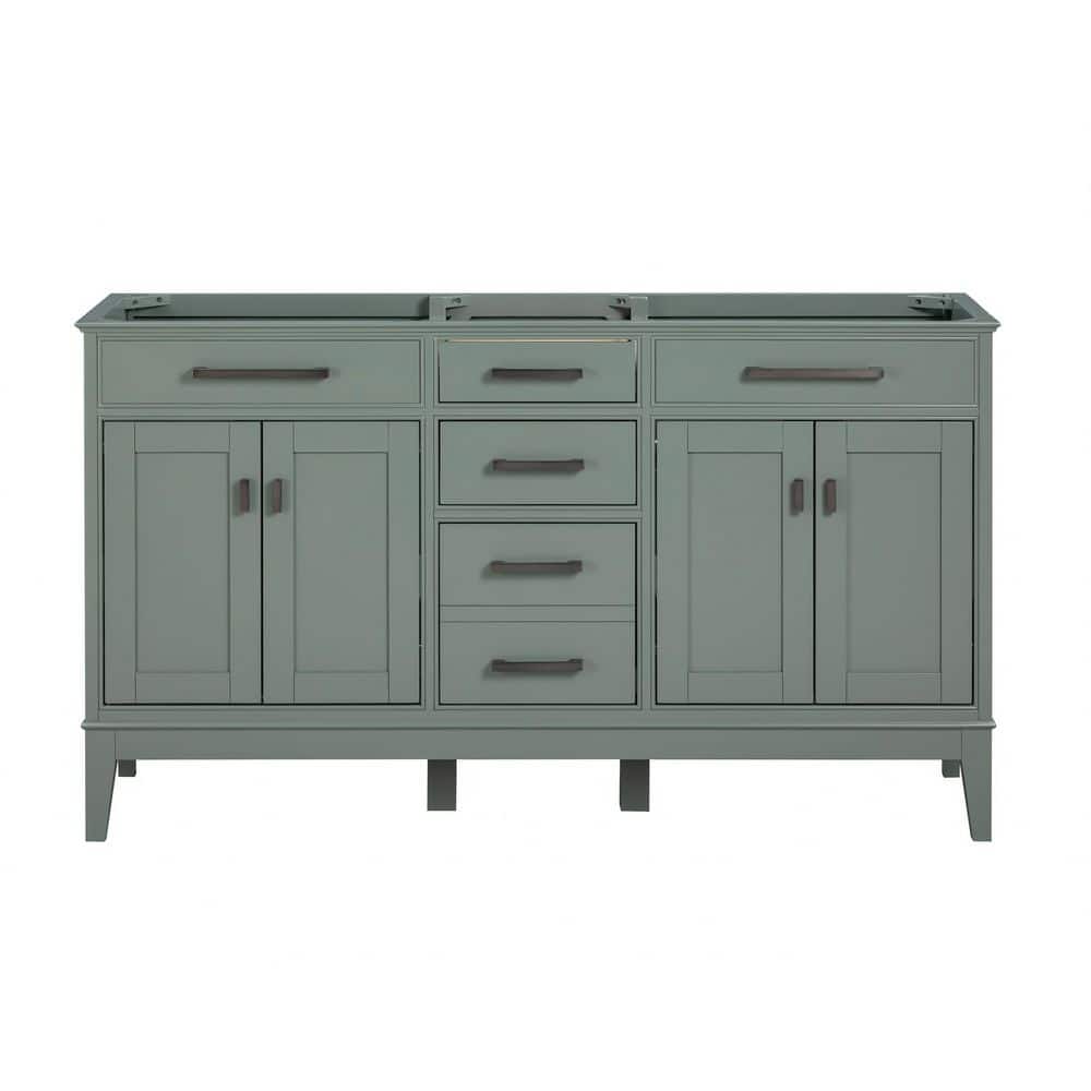 Madison 60 in. Bath Vanity Cabinet without Top in Smoke Green Assembled price history on PriceWatchPro